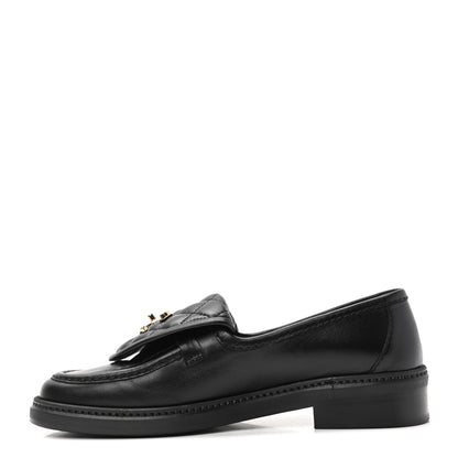 Chanel Lambskin Quilted CC Turnlock Loafers 36 Black 1 of 9