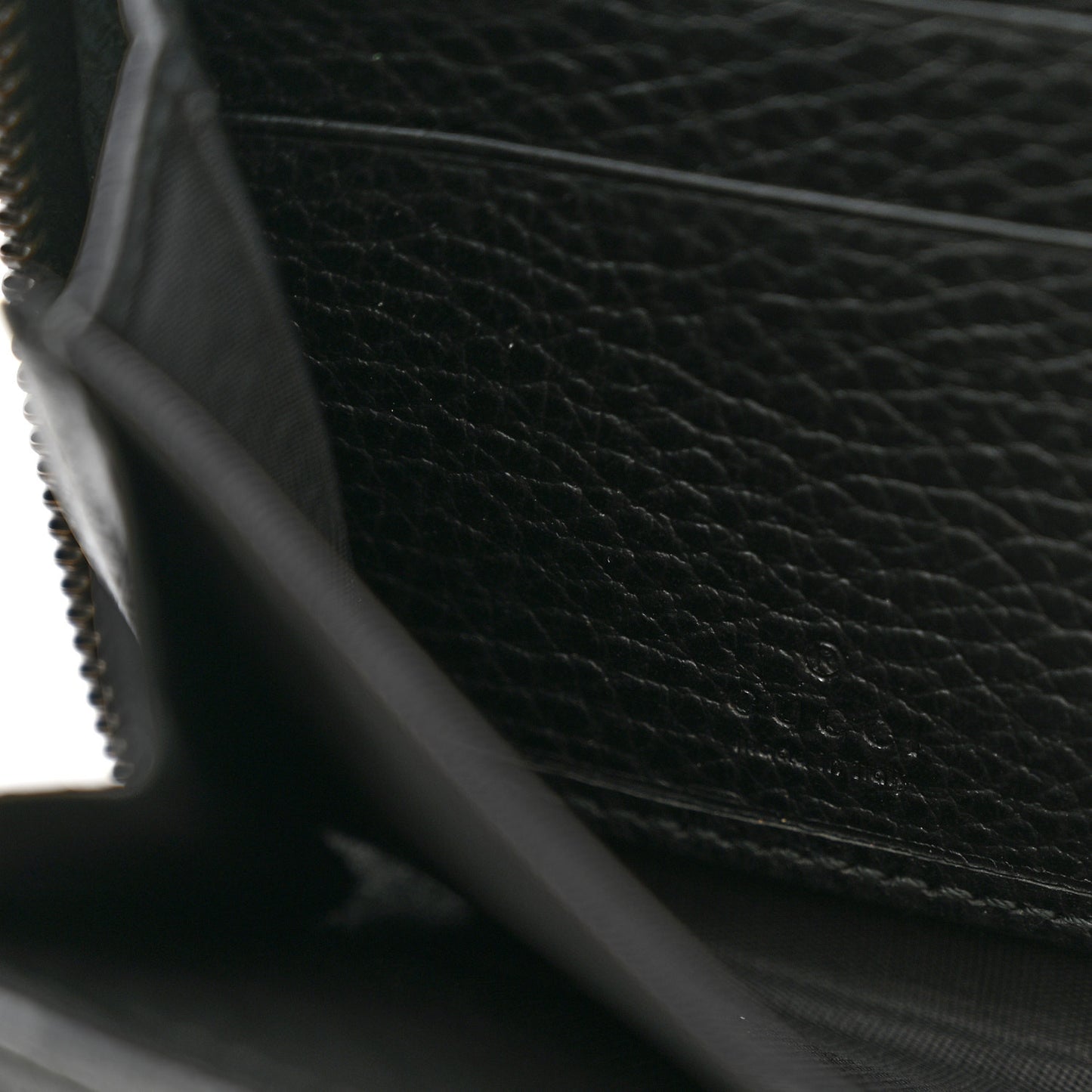 Calfskin Butterfly Zip Around Wallet Black