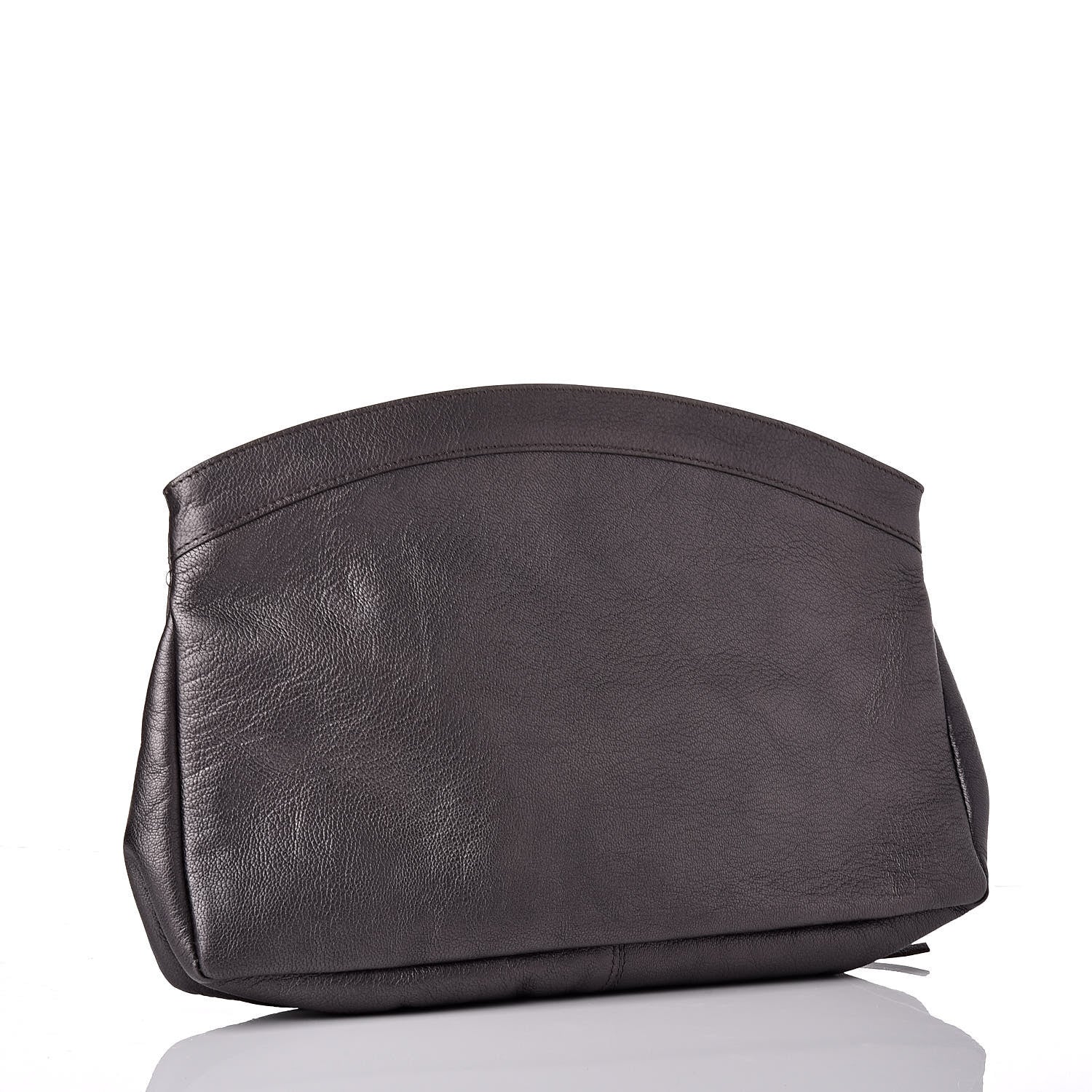 Balenciaga Chevre Classic Gold Hardware Premier Clutch Bronze 3 of 9