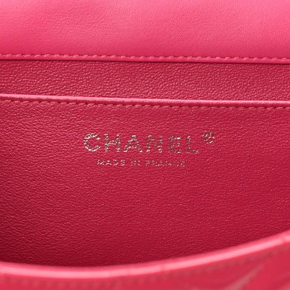 Chanel Patent Quilted Clutch with Chain Flap Fuchsia 6 of 11