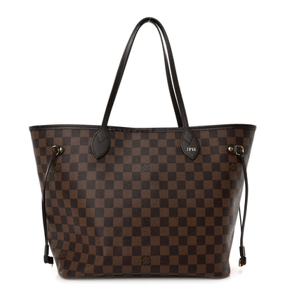 Louis Vuitton Damier Ebene Neo Neverfull MM Rose Ballerine 1 of 11