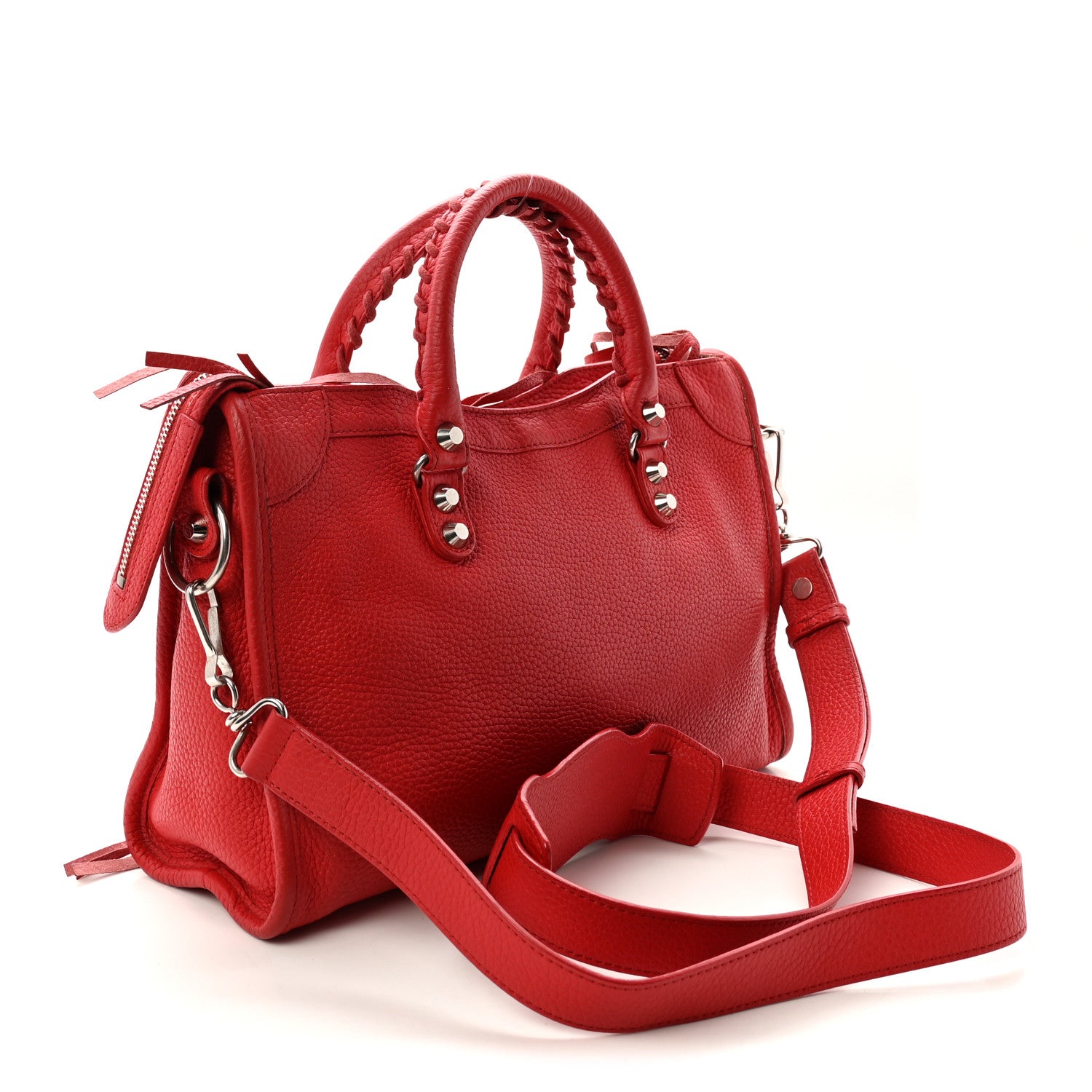 Balenciaga Vibrato Calfskin Classic Silver Hardware S City Rouge Cerise 4 of 11