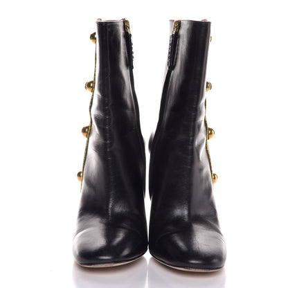 Gucci Malaga Kid Web Carly Mid Calf Boots 38.5 Black 2 of 10