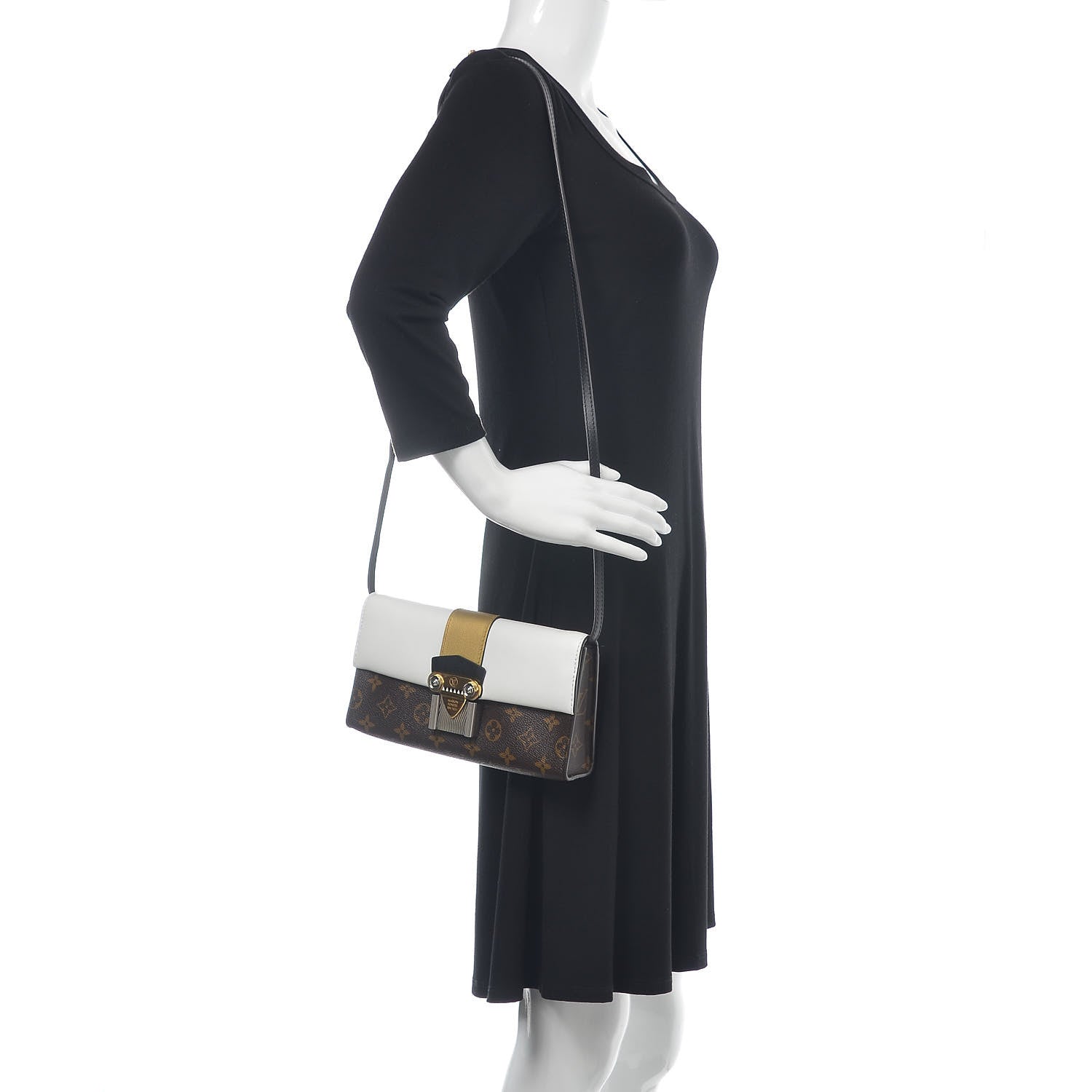 Louis Vuitton Calfskin Monogram Column Clutch 2 of 9