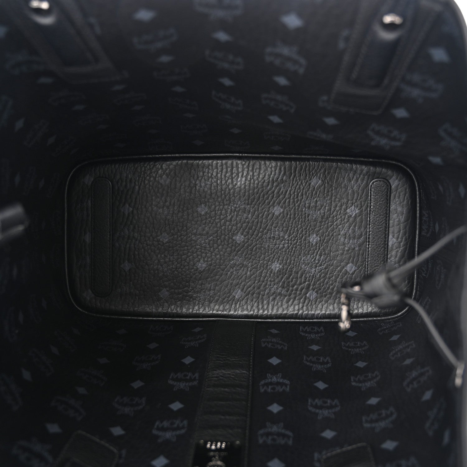 MCM Visetos Medium Liz Reversible Shopper Tote Black 8 of 17