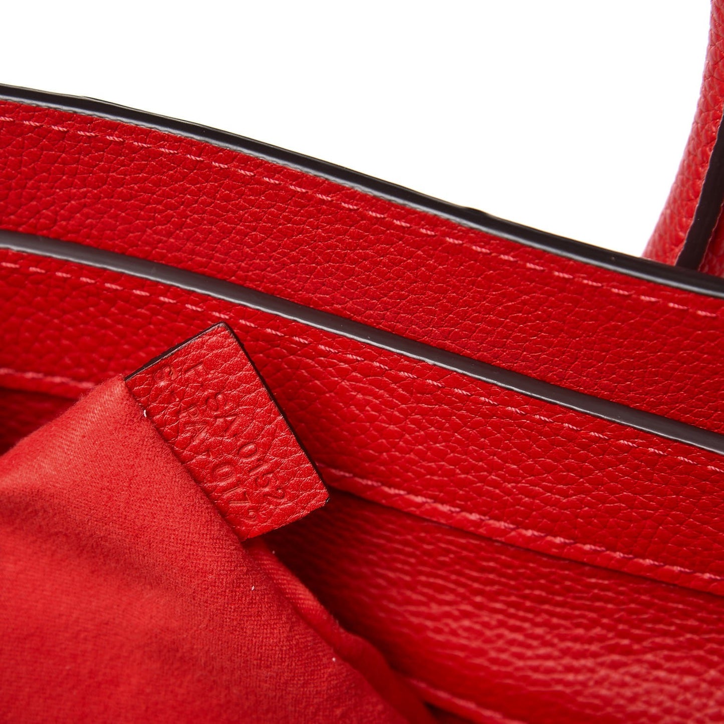 Drummed Calfskin Mini Luggage Coquelicot
