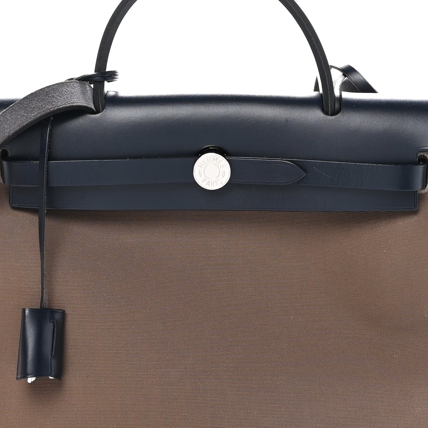 Toile Officier Vache Hunter Herbag Zip 31 PM Etoupe Bleu Indigo