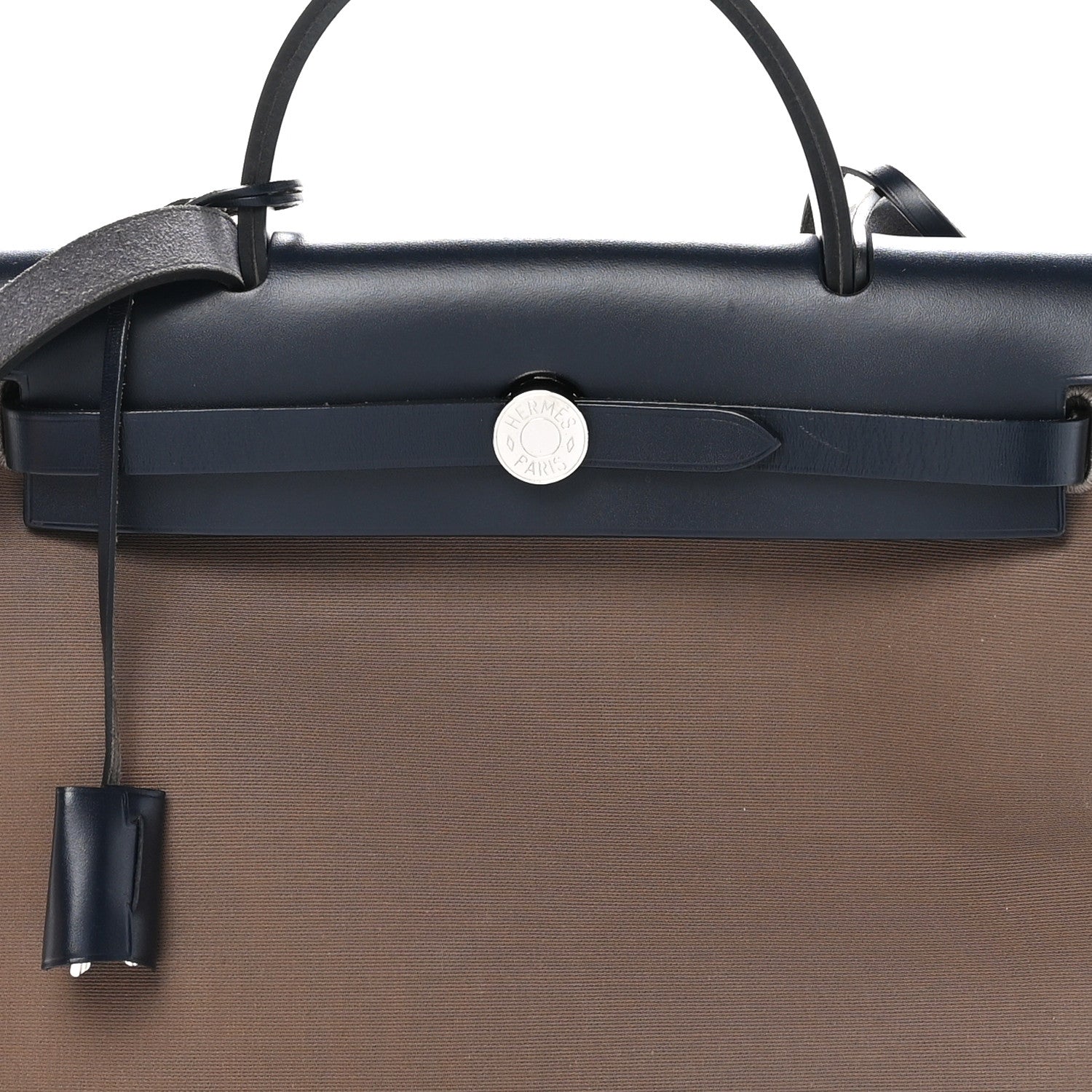 Hermes Toile Officier Vache Hunter Herbag Zip 31 PM Etoupe Bleu Indigo 9 of 11