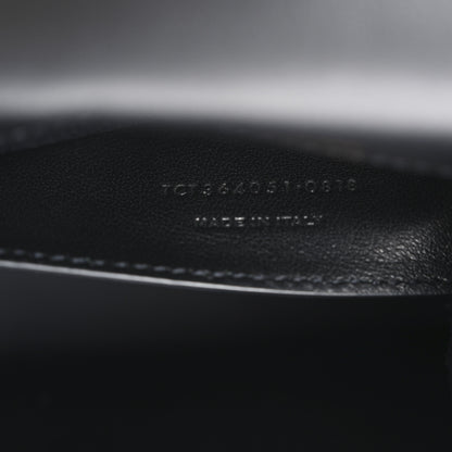 Saint Laurent Calfskin Crystal Medium Monogram Kate Satchel Black 7 of 10