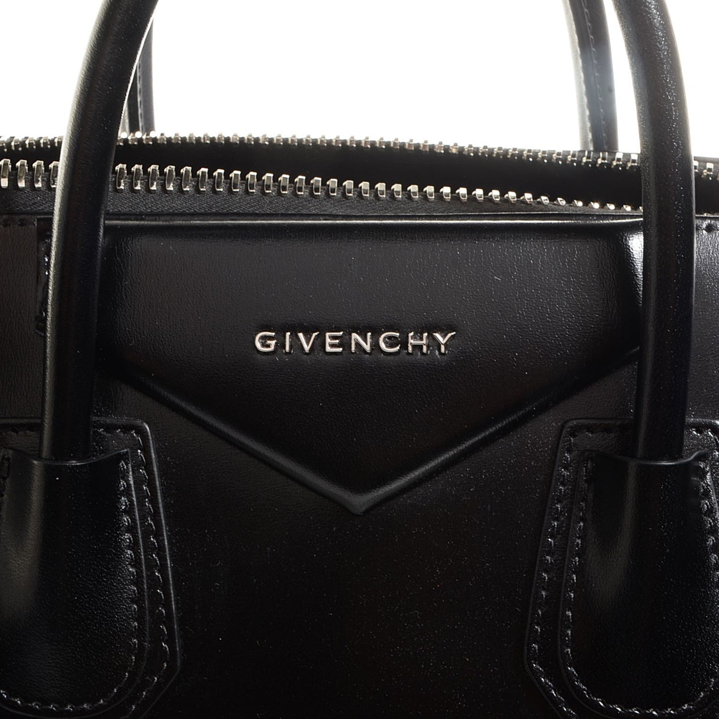 Shiny Lord Calfskin Medium Antigona Black
