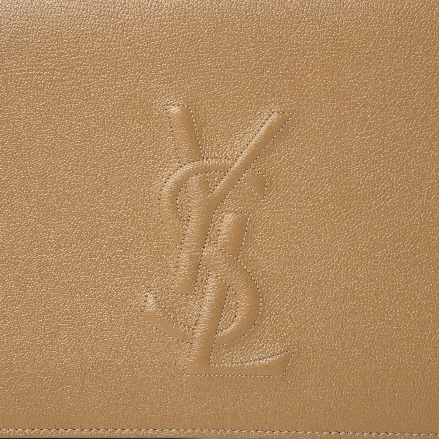 Calfskin Monogram Large Belle De Jour Clutch Beige