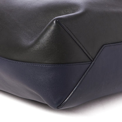 Celine Shiny Smooth Calfskin Small Twisted Cabas Navy Dark Green 5 of 7