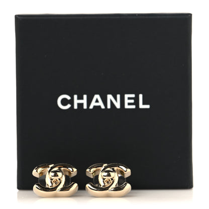 Chanel Metal CC Turnlock Earrings Gold 5 of 5