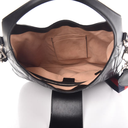 Gucci Calfskin Web Quilted Medium Dionysus Hobo Black 6 of 10