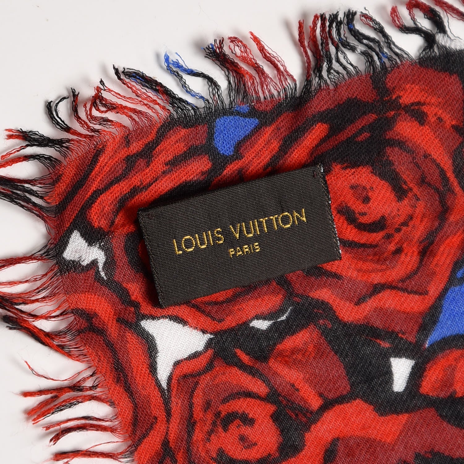 Louis Vuitton Modal Silk Rock'n'Roses Stole Red 5 of 6