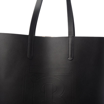 Burberry Calfskin TB Motif Embossed Tote Black 7 of 9