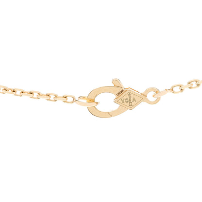 Van Cleef & Arpels 18K Yellow Gold Mother of Pearl Vintage Alhambra Pendant Necklace 5 of 6