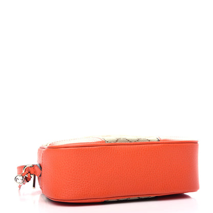 Gucci Monogram Dollar Calfskin Mini Bree Messenger Bag Beige Ebony Sun Orange 4 of 10
