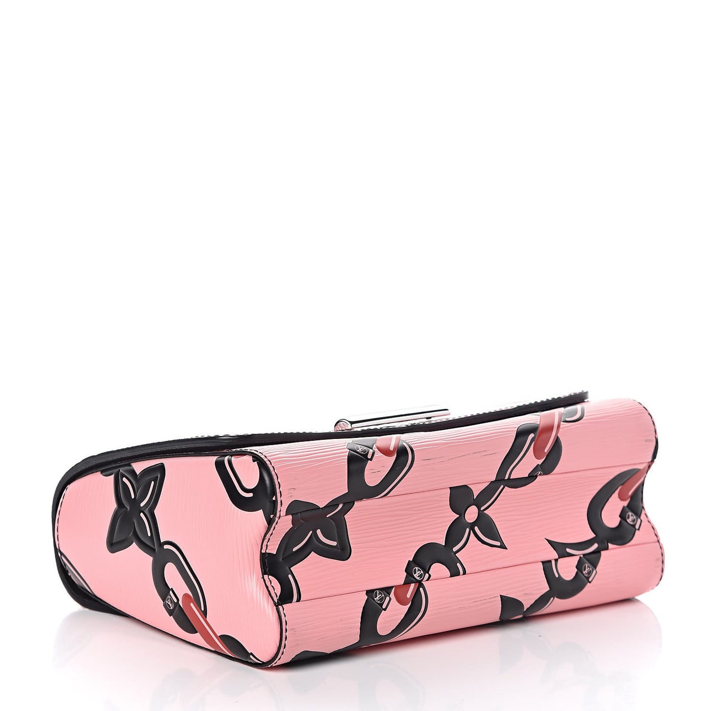 Epi Chain Flower Twist Shoulder Bag MM Pink