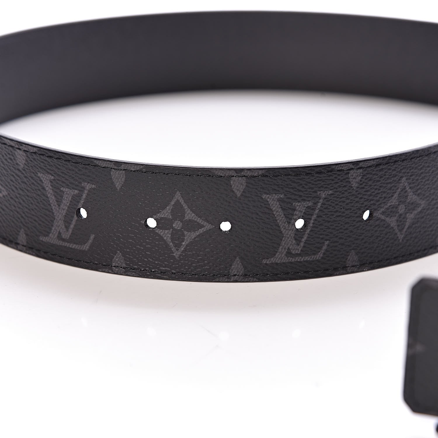 Louis Vuitton Monogram Eclipse Taigarama 40mm LV Initiales Reversible Belt 95 38 Black 4 of 6