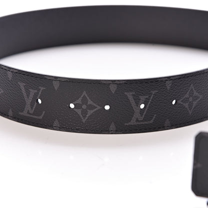 Louis Vuitton Monogram Eclipse Taigarama 40mm LV Initiales Reversible Belt 95 38 Black 4 of 6
