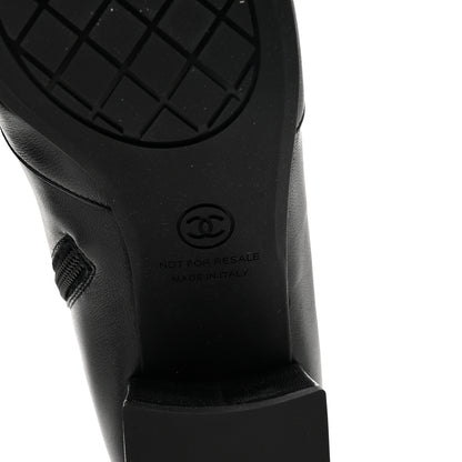 Chanel Stretch Lambskin Cap Toe CC Short Boots 37.5 Black 7 of 10