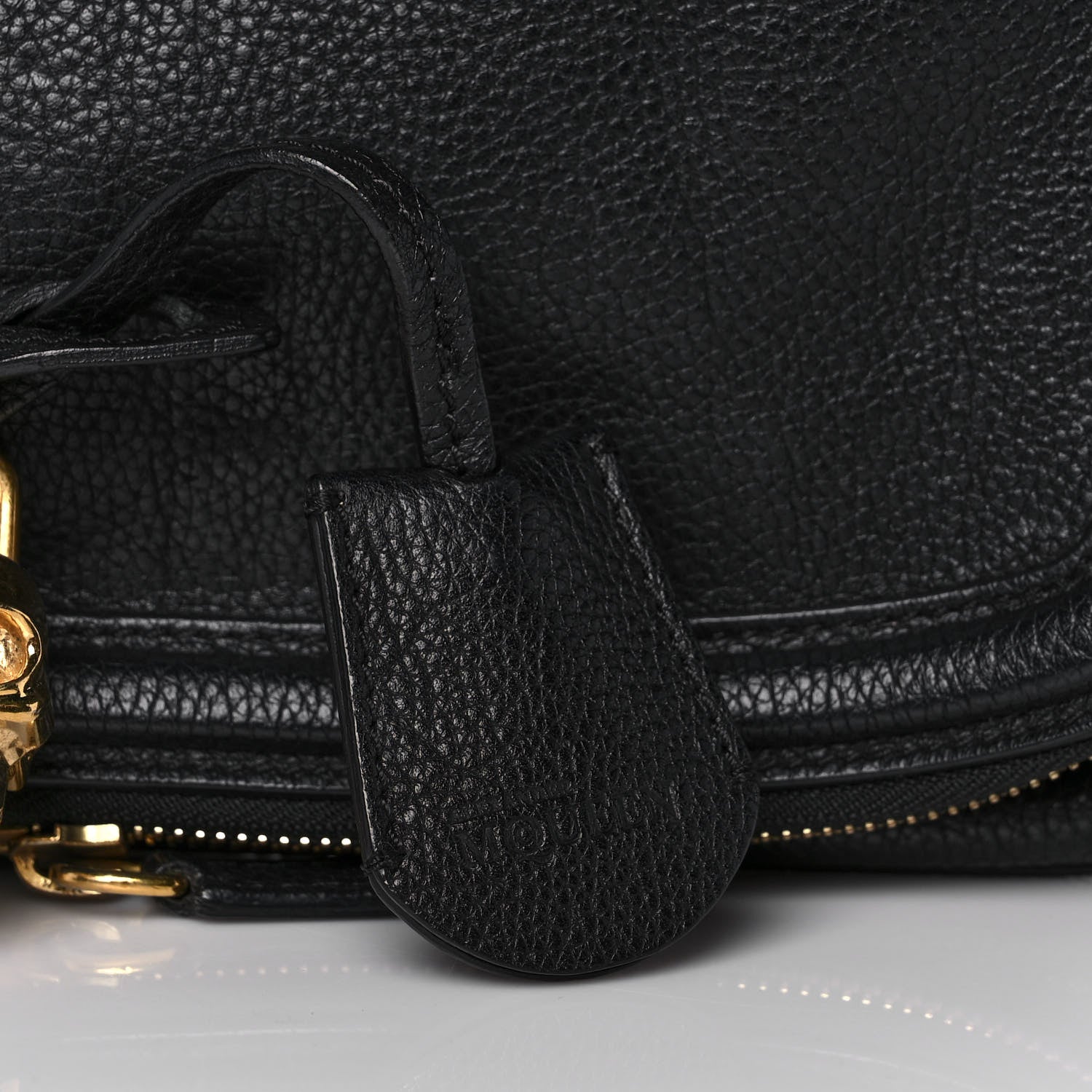 Alexander McQueen Grainy Calfskin Padlock Skull Clutch Black 9 of 10