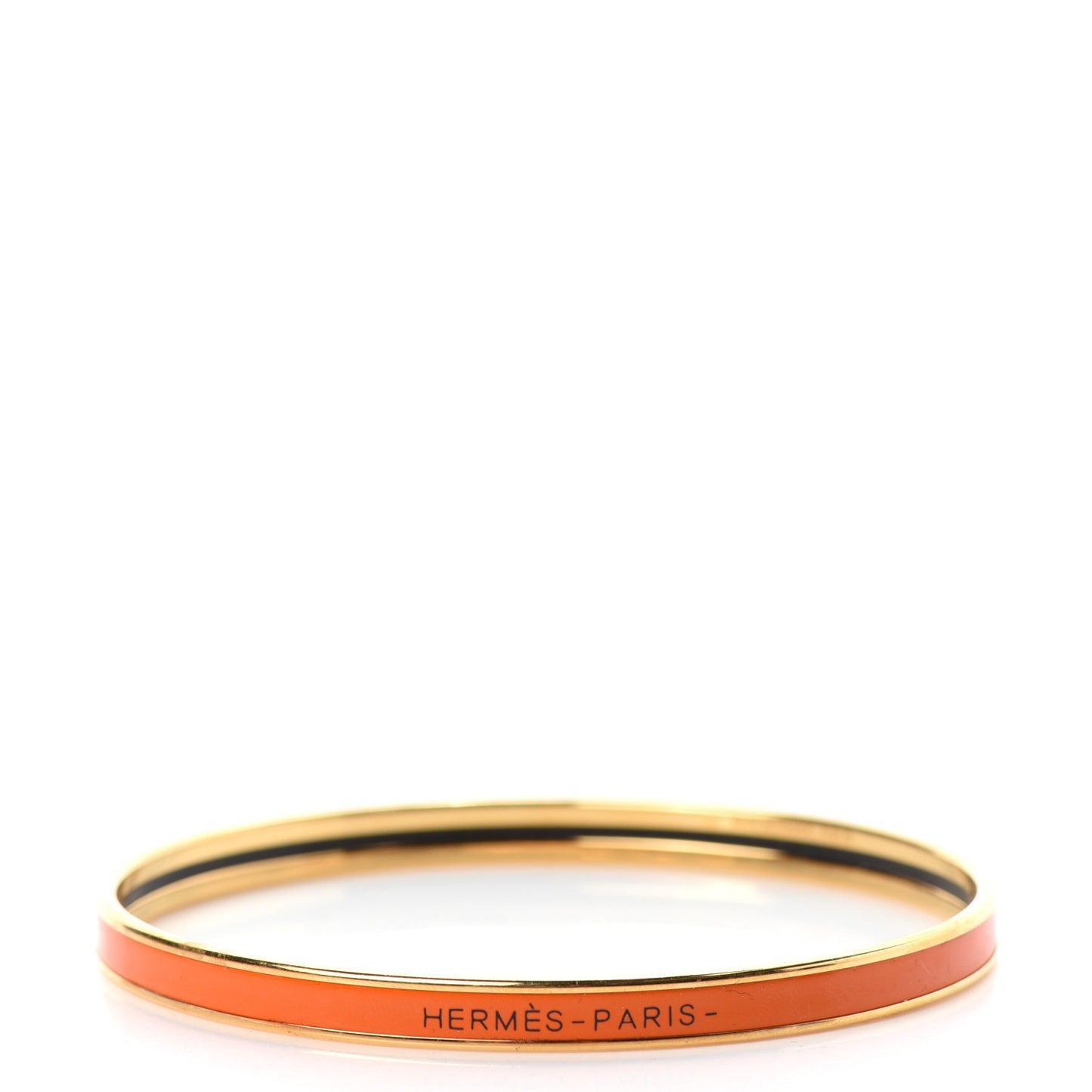 Enamel Printed Extra Narrow Plain Bracelet 70 Orange