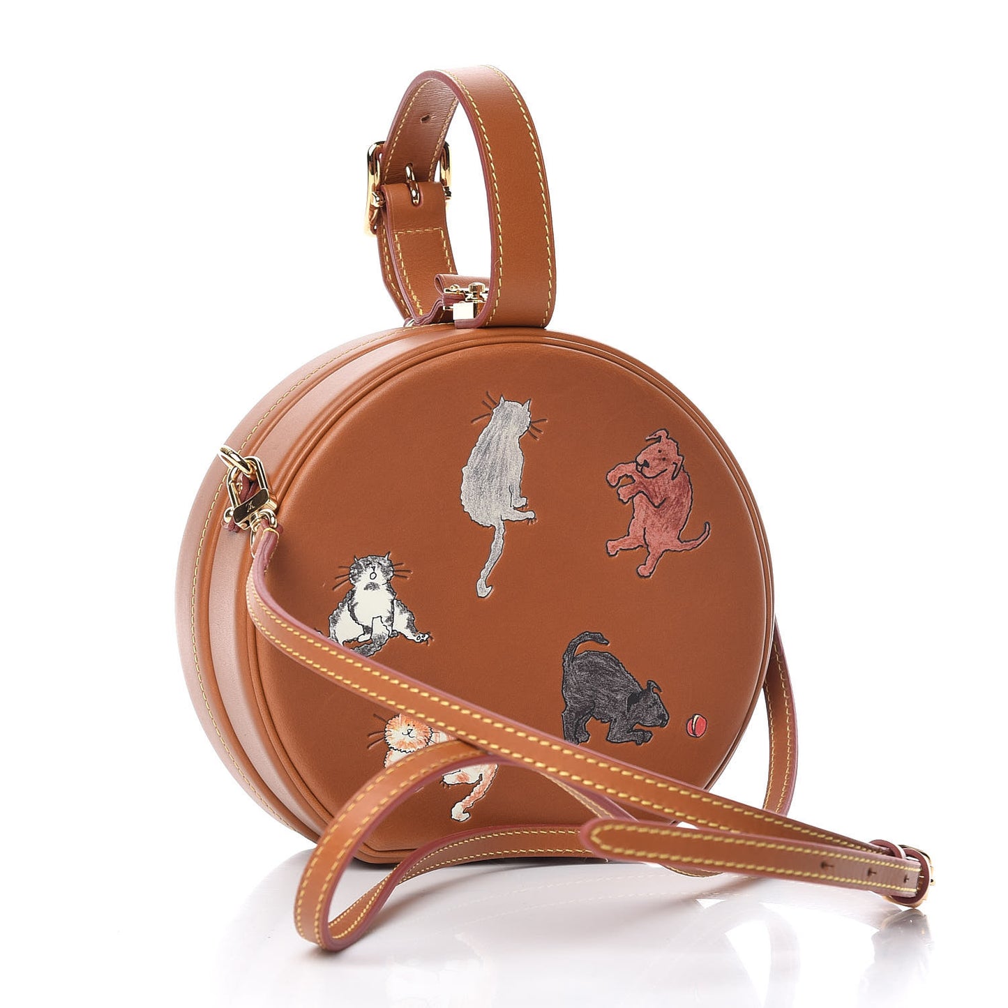 Calfskin Catogram Petite Boite Chapeau Tan