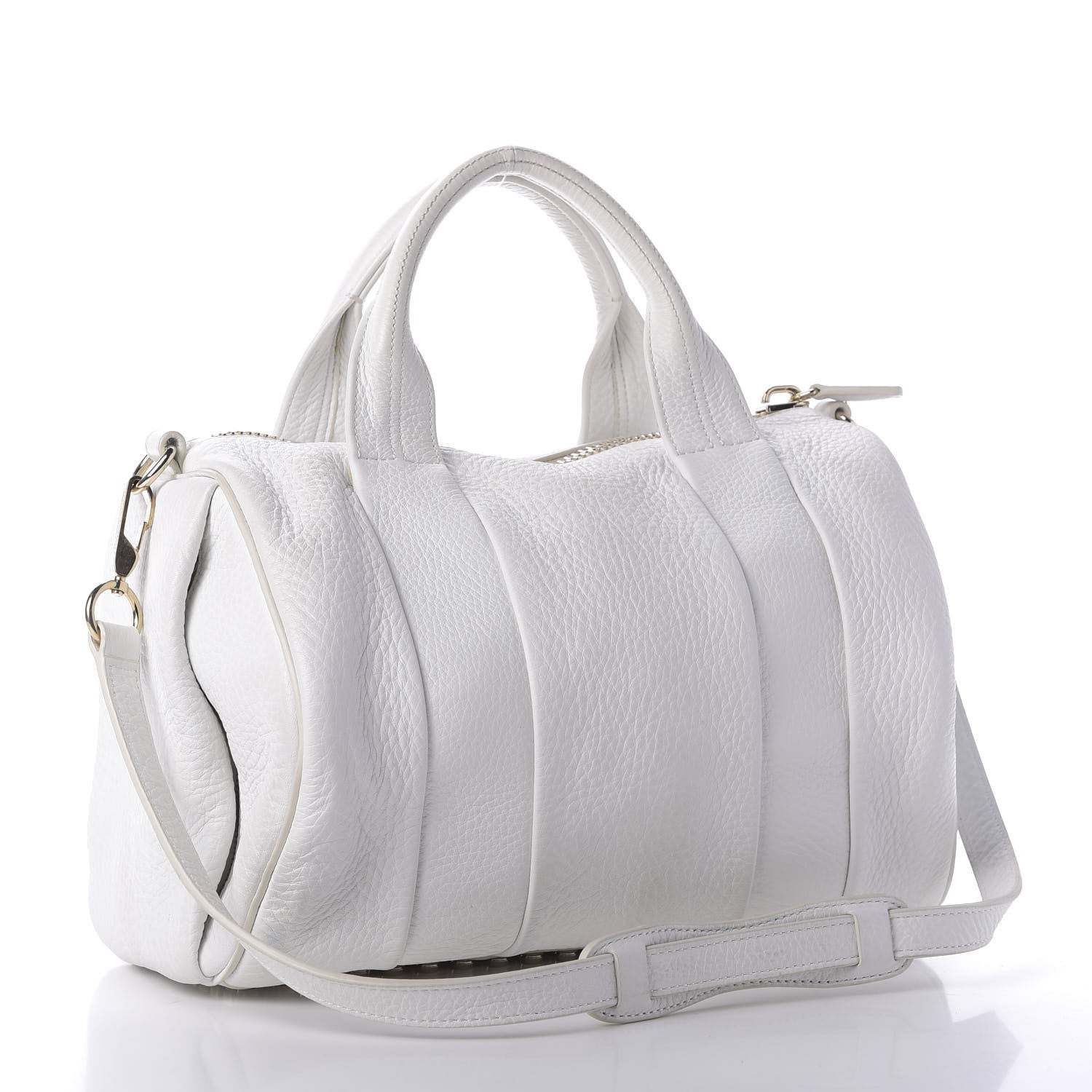 Alexander Wang Pebbled Lambskin Rocco White Gold Hardware 3 of 10