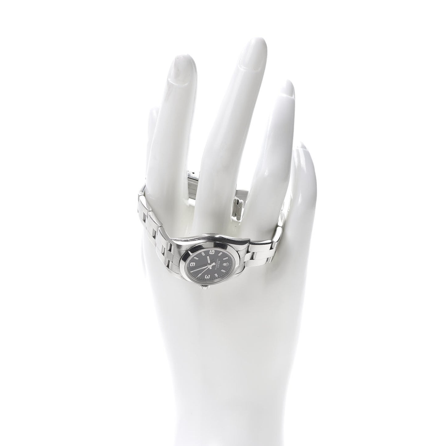 Stainless Steel 24mm Oyster Perpetual Watch Black 76080