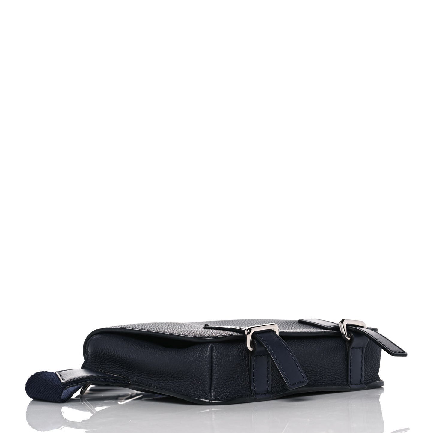 Soft Grained Calfskin XS Military Messenger Bag Navy