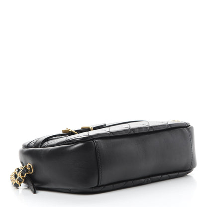 Chanel Lambskin Quilted Large Buckle Camera Case Bag Black 4 of 10
