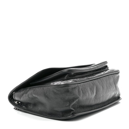 Saint Laurent Crinkled Calfskin Matelasse Monogram Baby Niki Chain Satchel Storm 4 of 11