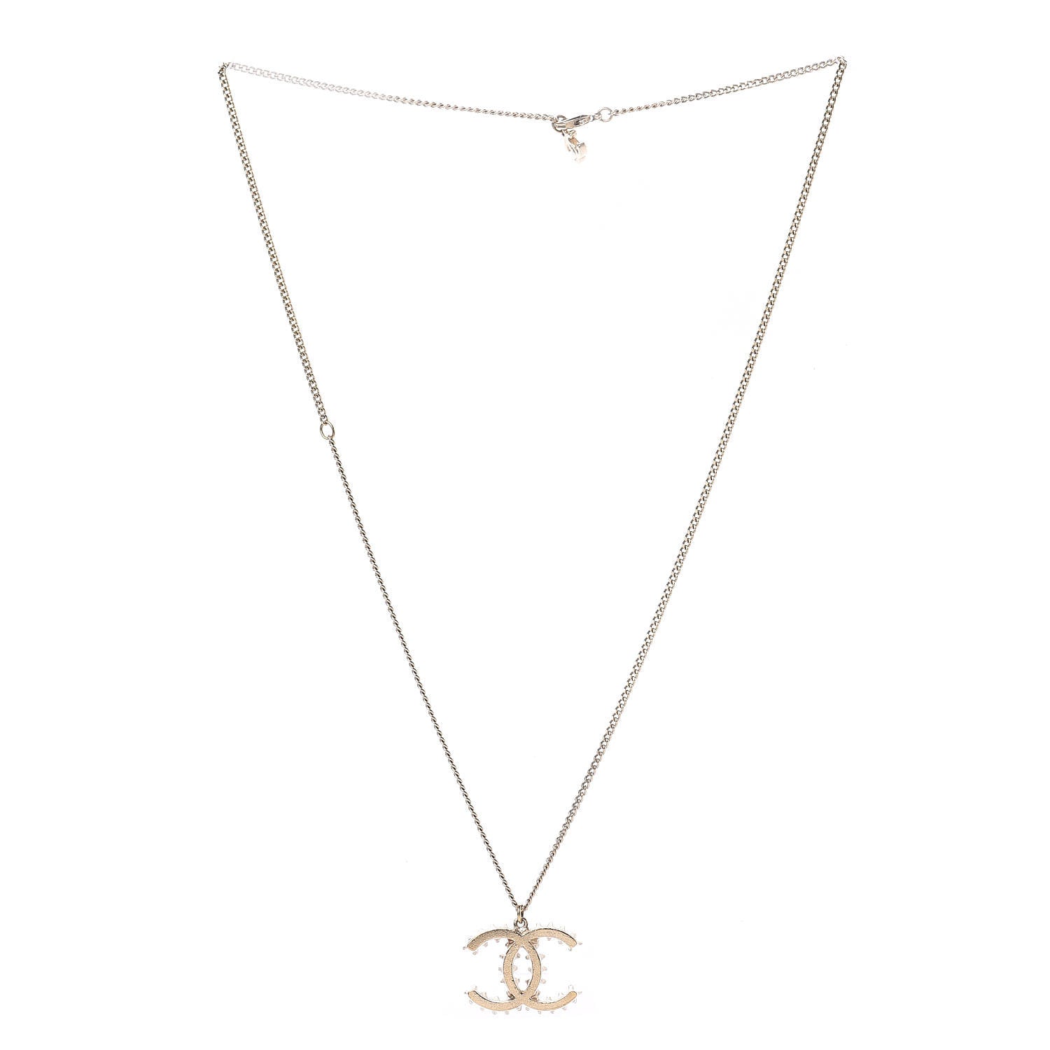 Chanel CC Necklace Light Gold 3 of 4