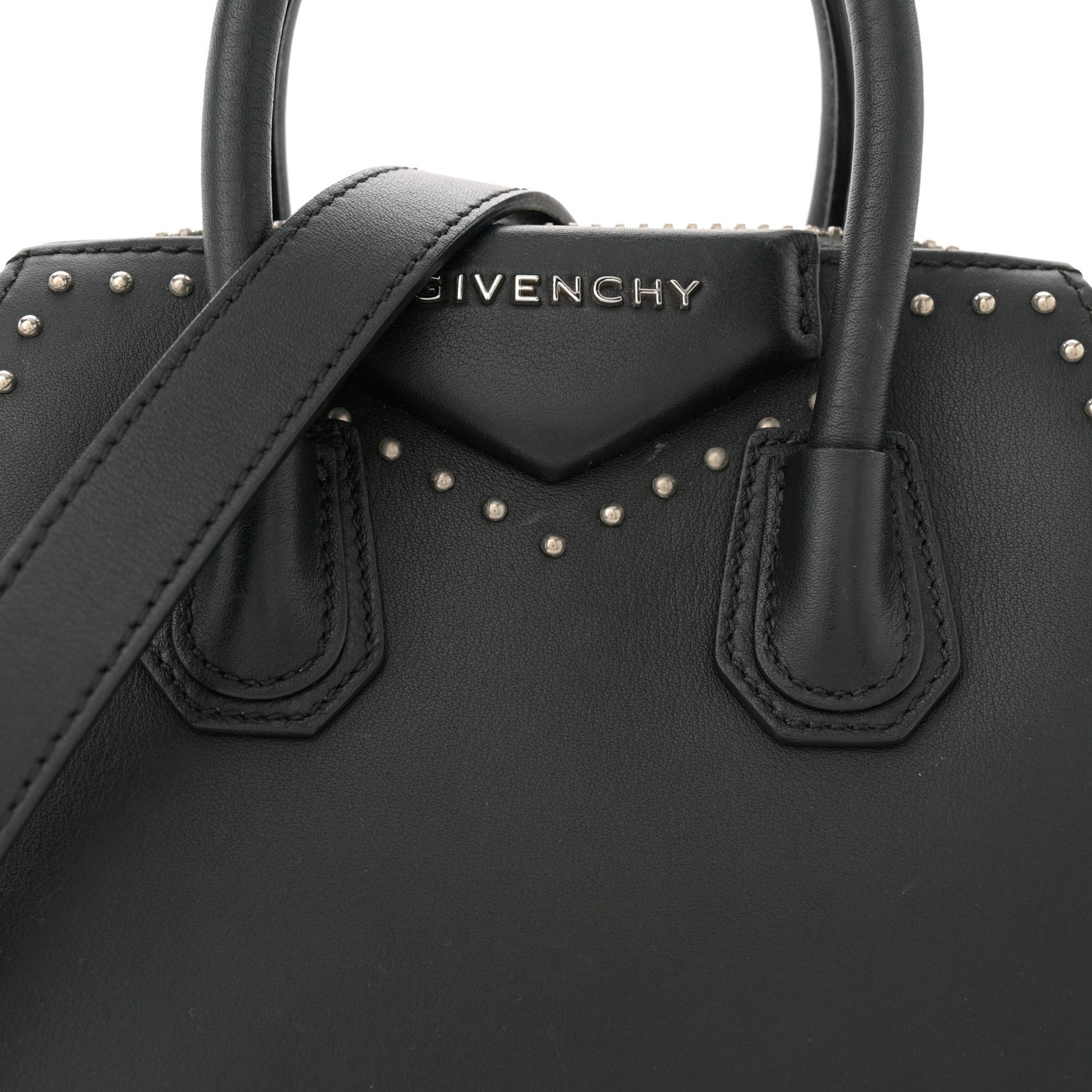 Smooth Calfskin Mini Studded Antigona Black
