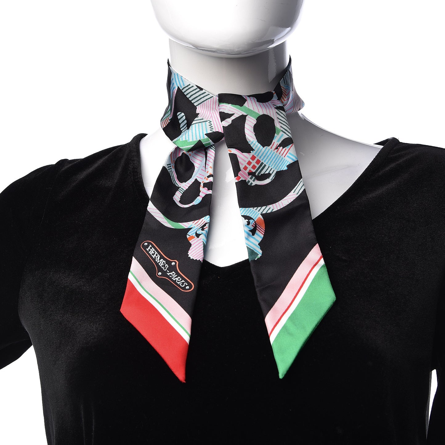 Silk Cavalcadour Morning Twilly Black Rouge Vert
