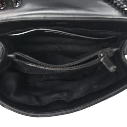 Saint Laurent Calfskin Y Quilted Monogram Monochrome Small Loulou Chain Satchel Black 5 of 13