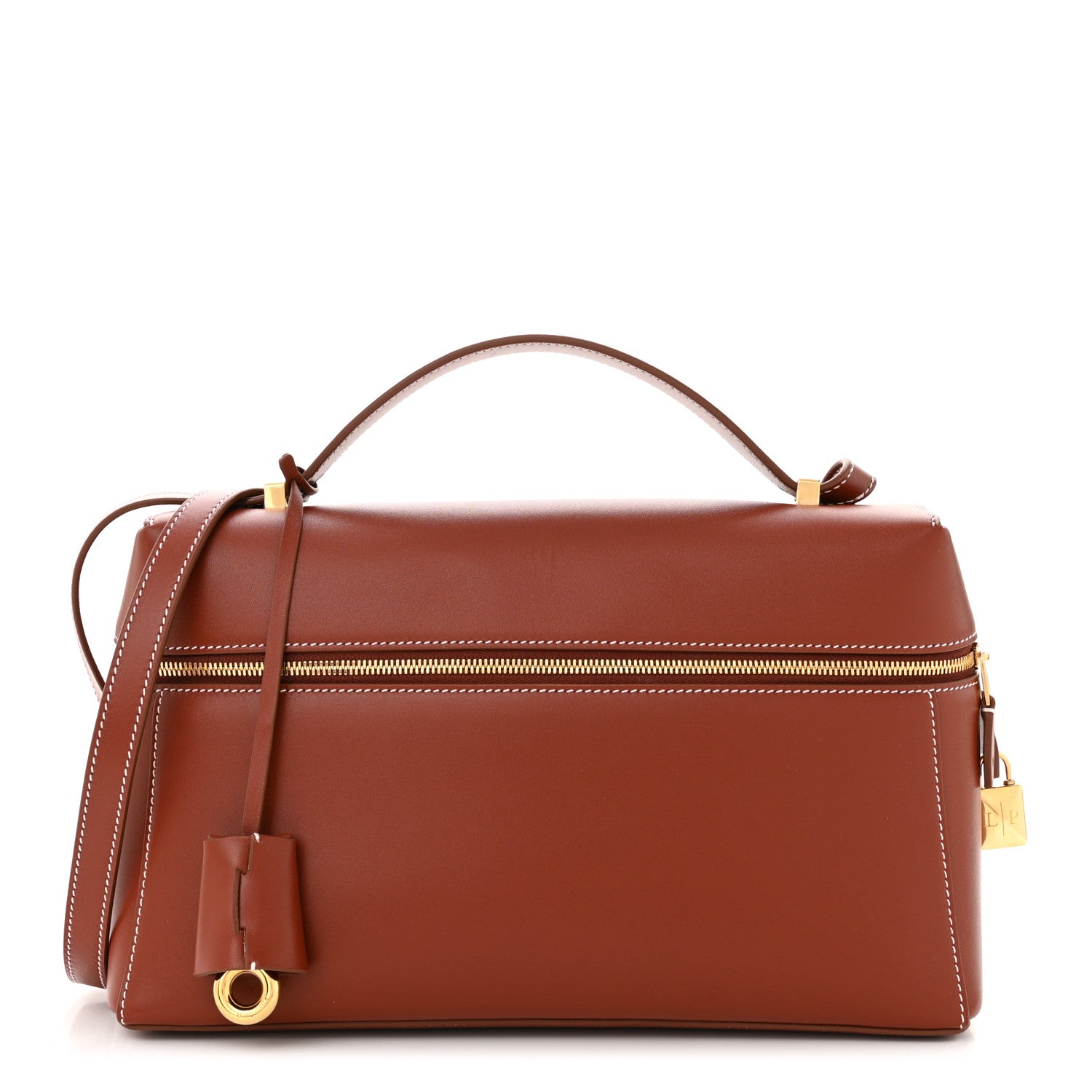 Loro Piana Saddle Calfskin Extra Bag L27 Deep Kummel 1 of 9