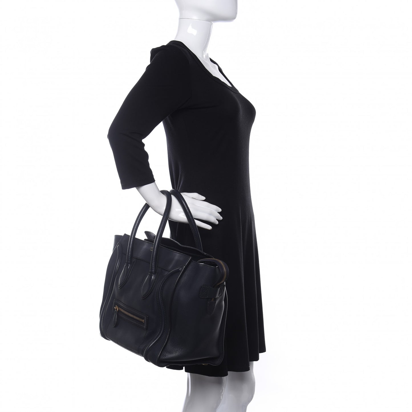 Smooth Calfskin Mini Luggage Midnight
