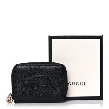 Gucci Pebbled Calfskin Small Soho Zip Around Wallet Black 10 of 10