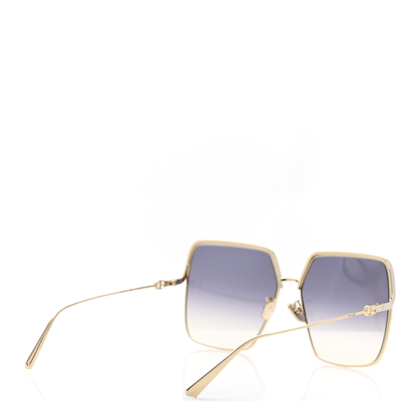 Metal EverDior Square Sunglasses Blue Gold