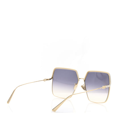 Christian Dior Metal EverDior Square Sunglasses Blue Gold 4 of 9