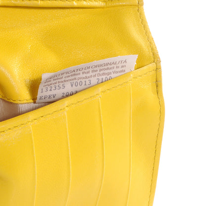 Bottega Veneta Nappa Intrecciato French Compact Wallet Yellow 7 of 8