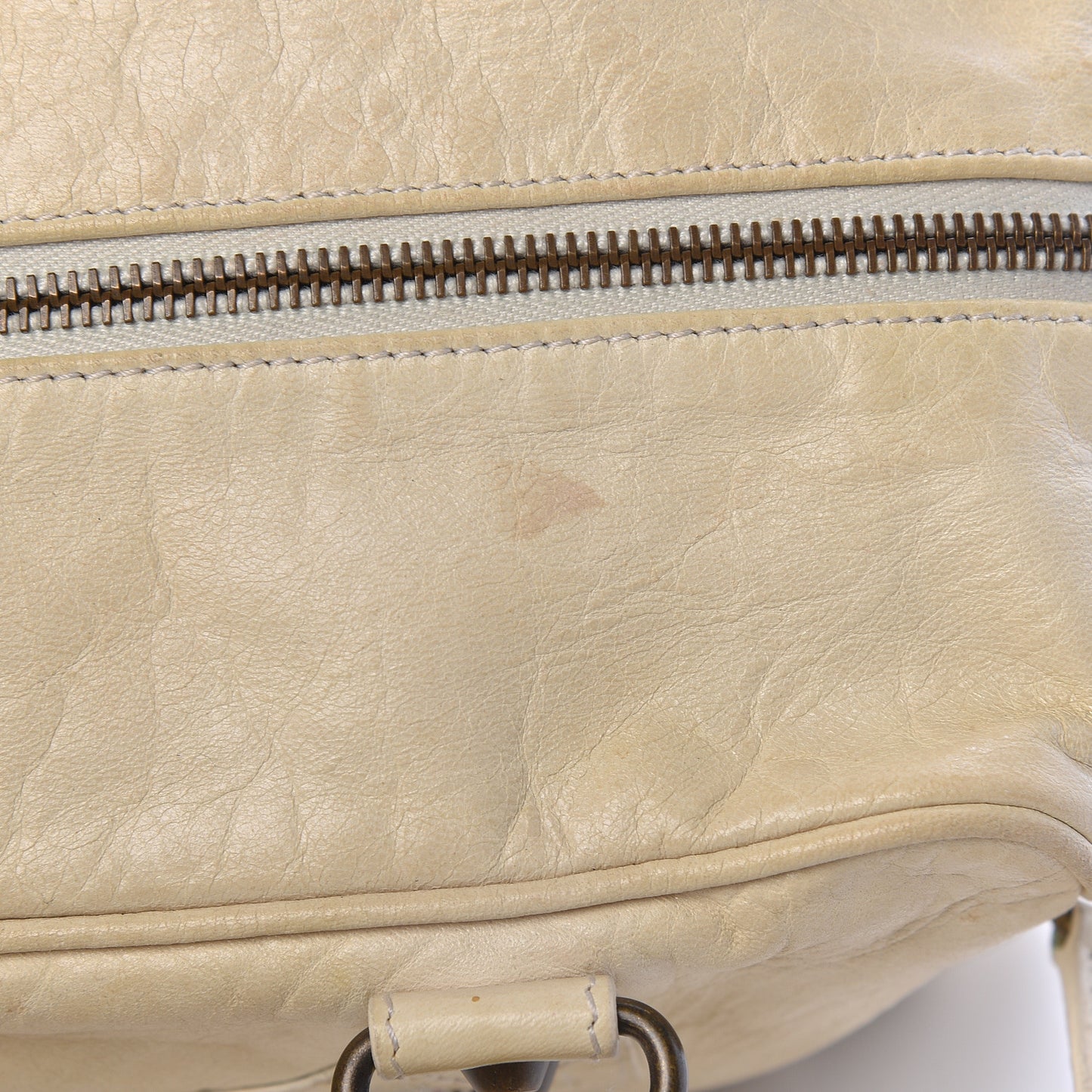 Agneau Classic Hardware Box Bag White