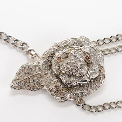 Chanel Crystal CC Camellia Belt Silver 4 of 7