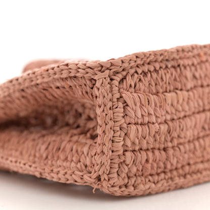 Chloe Raffia Calfskin Mini Summer Banana Tote Summery Beige 9 of 11