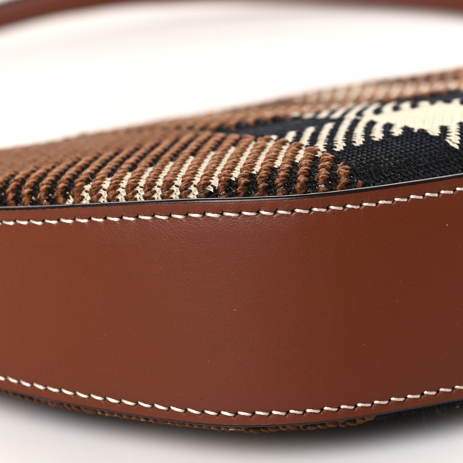 Burberry Canvas Calfskin Check Knitted Small Olympia Birch Brown 7 of 8