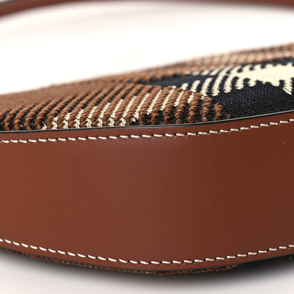 Burberry Canvas Calfskin Check Knitted Small Olympia Birch Brown 7 of 8