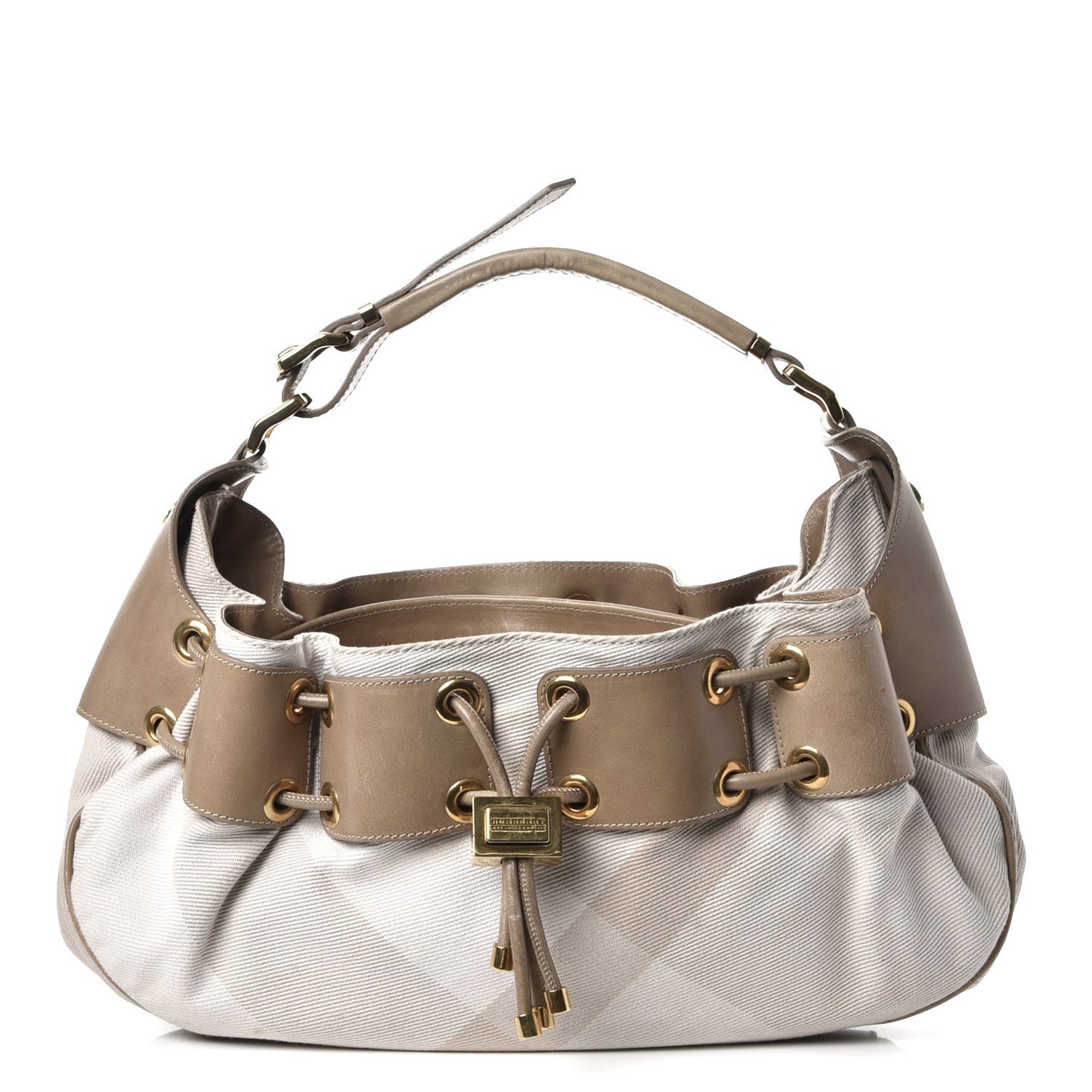 Canvas Calfskin Mega Nova Check Small Warrior Trench